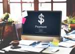 Desktop computer showing online payment screen