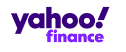 Yahoo Finance purple wordmark logo with exclamation