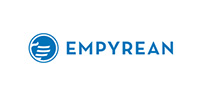 Empyrean logo with circular graphic symbol.