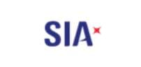 SIA logo with a blue font and a red star.