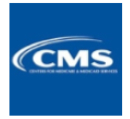 CMS logo on a blue background.