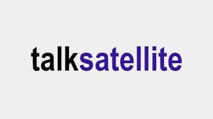 Text showing the word 'talksatellite' with 'talk' in black and 'satellite' in blue.