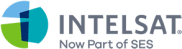 Intelsat logo with SES affiliation text.