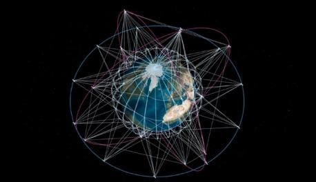 Digital Earth with interconnected network lines symbolizing global connectivity.