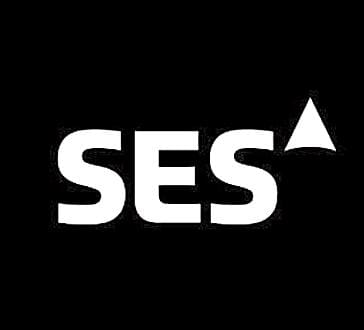 SES wordmark with small upward triangle