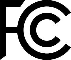 FCC logo with bold black letters and circular design.