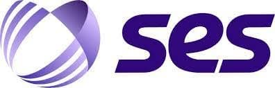 Purple SES logo with abstract design.