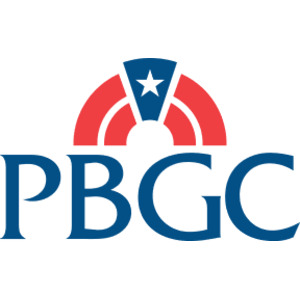 PBGC logo with red and blue design.