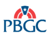 PBGC logo with star and stripes.