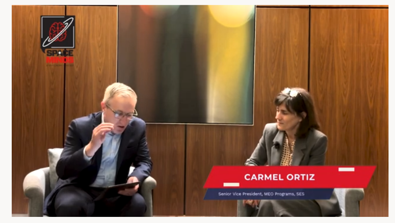 Two people seated during an interview