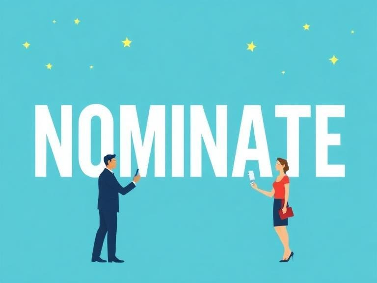People texting under large NOMINATE headline